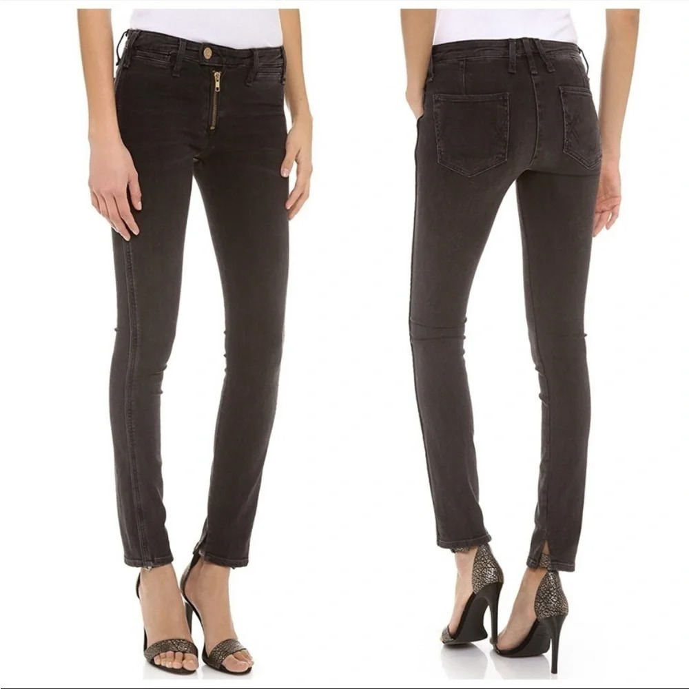 Mcguire Denim Exposed Zip Gotham Slim Jeans In Malachite Size 26